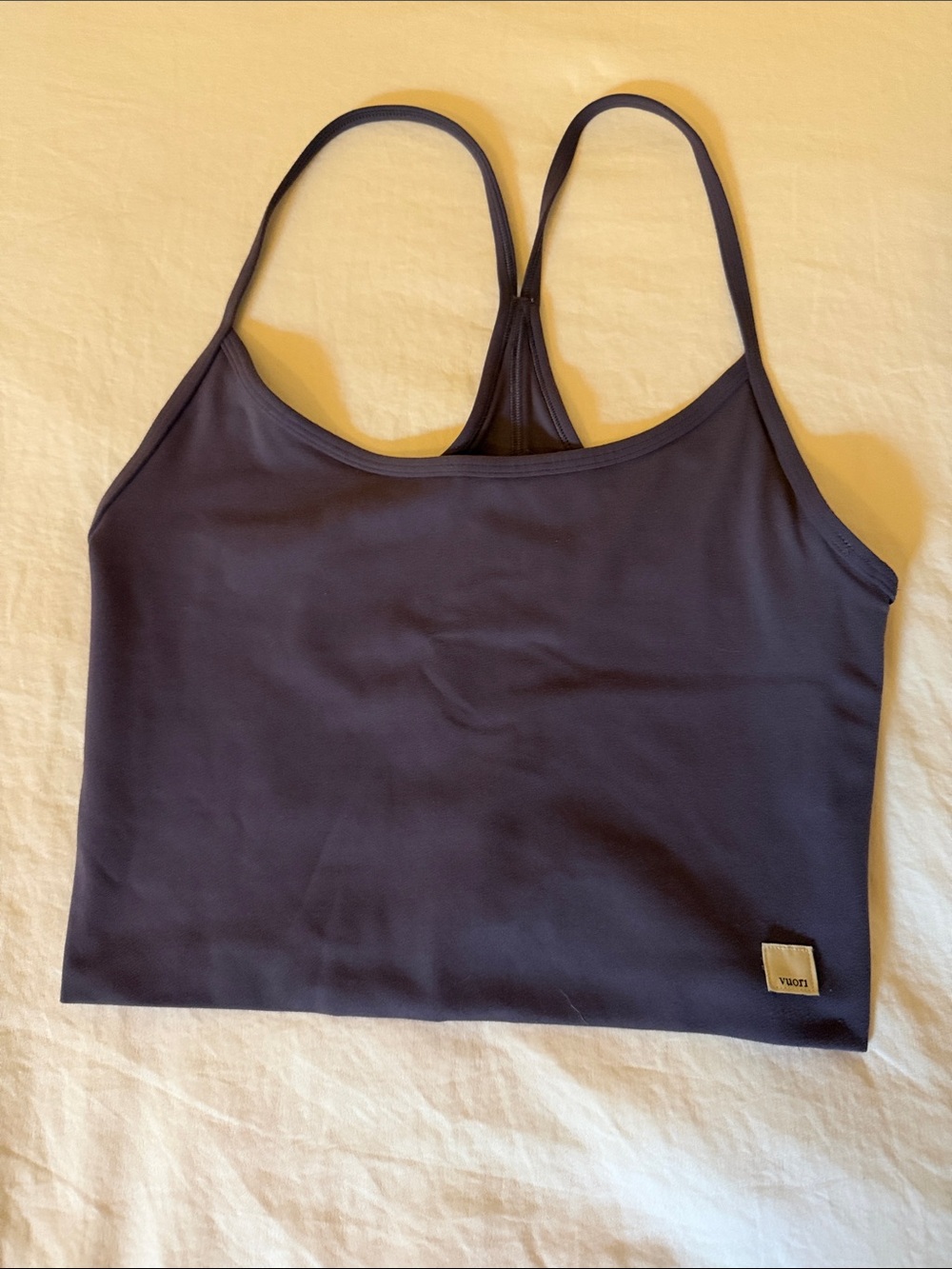 Vuori purple Slim-Strap Cropped Sports Bralette